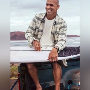 Outerknown Black and White Plaid Shirt